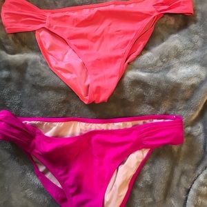 Two Victoria’s Secret bathing suit bottoms